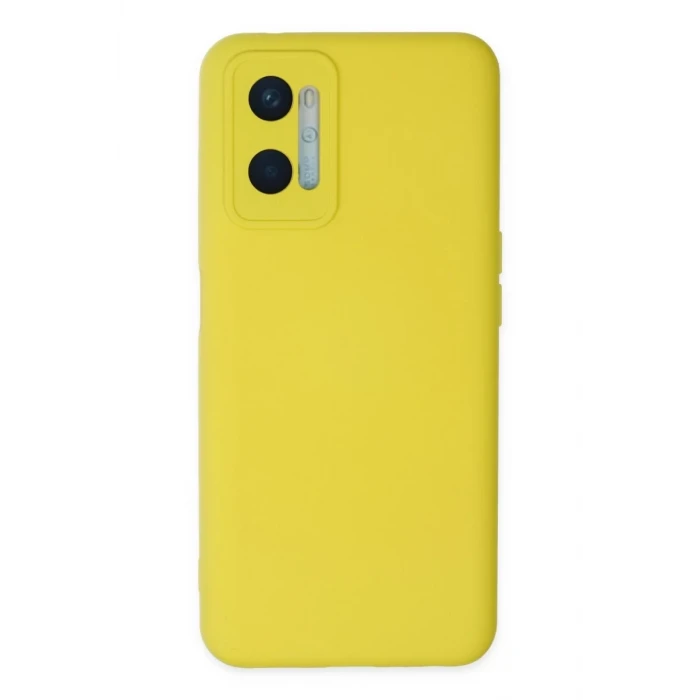 Newface Oppo A96 Kılıf Nano içi Kadife Silikon - Sarı
