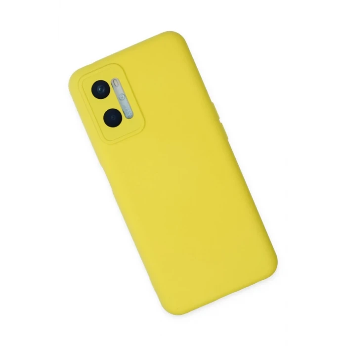 Newface Oppo A96 Kılıf Nano içi Kadife Silikon - Sarı