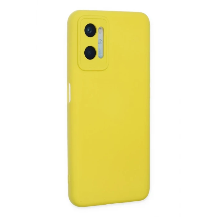 Newface Oppo A96 Kılıf Nano içi Kadife Silikon - Sarı