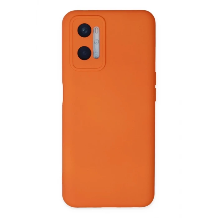 Newface Oppo A96 Kılıf Nano içi Kadife Silikon - Turuncu