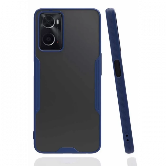 Newface Oppo A96 Kılıf Platin Silikon - Lacivert