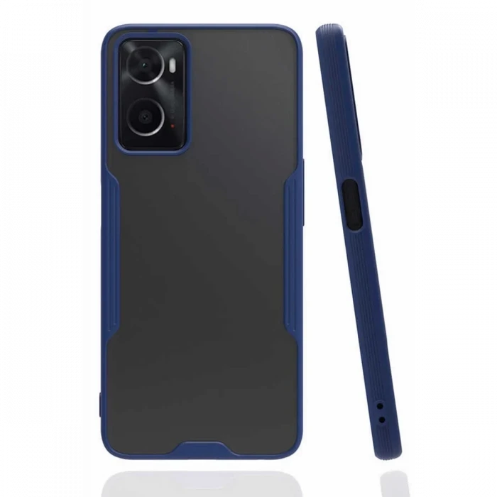 Newface Oppo A96 Kılıf Platin Silikon - Lacivert