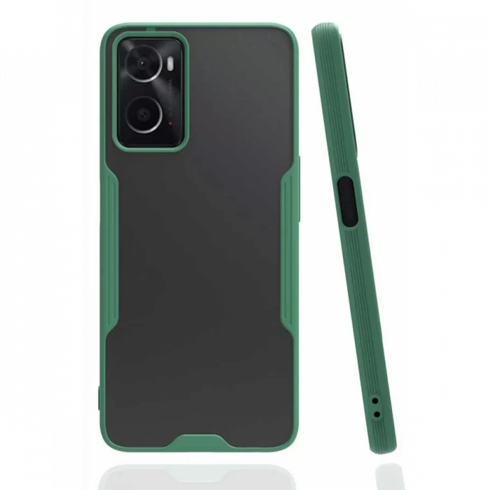 Newface Oppo A96 Kılıf Platin Silikon - Yeşil