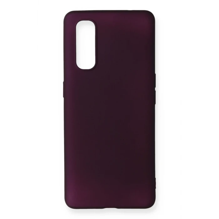 Newface Oppo Find X2 Kılıf First Silikon - Mürdüm