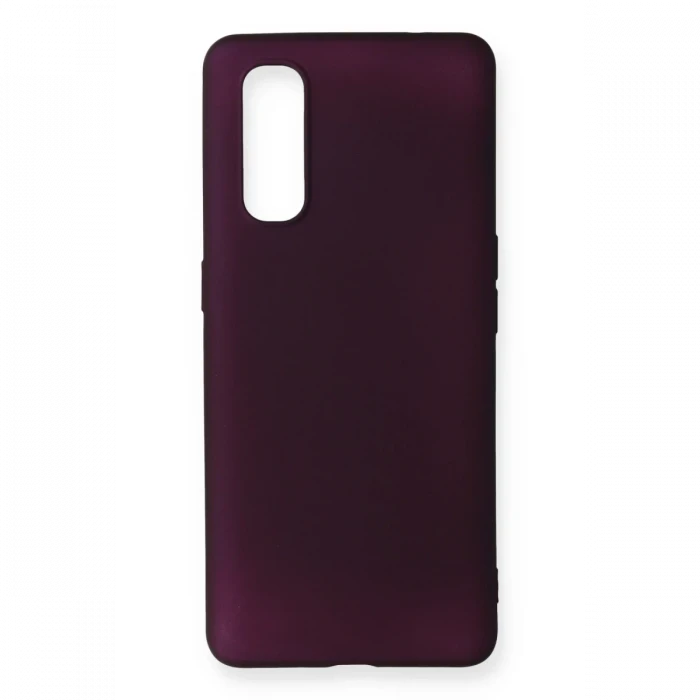 Newface Oppo Find X2 Kılıf First Silikon - Mürdüm