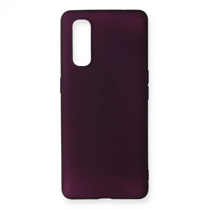 Newface Oppo Find X2 Kılıf First Silikon - Mürdüm