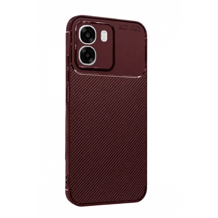 Newface Oppo Oppo A6T 5G Auto Focus Karbon Kapak - Bordo