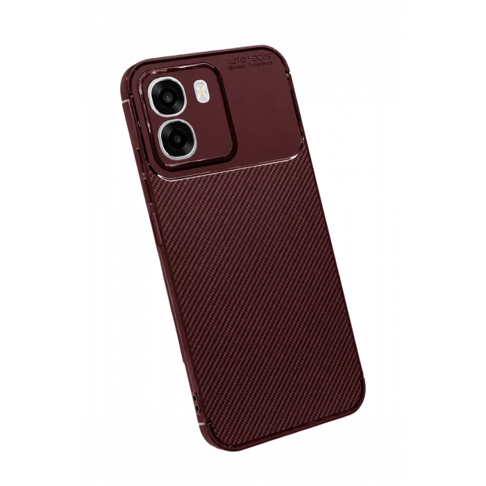 Newface Oppo Oppo A6T 5G Auto Focus Karbon Kapak - Bordo