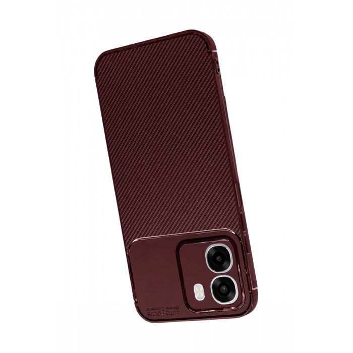 Newface Oppo Oppo A6T 5G Auto Focus Karbon Kapak - Bordo
