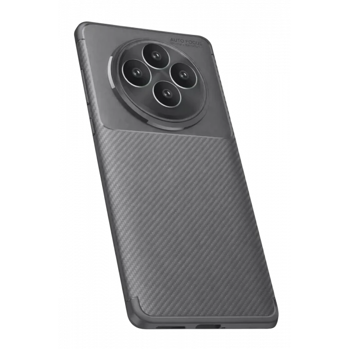 Newface Oppo Reno 11 FS Kılıf Auto Focus Karbon Kapak - Gri