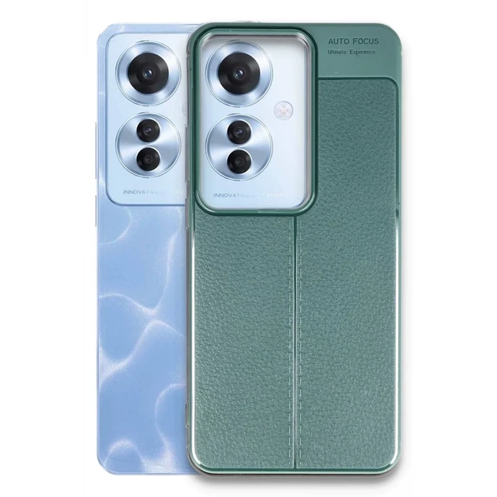 Newface Oppo Reno 11F Kılıf Auto Focus Kapak - Koyu Yeşil