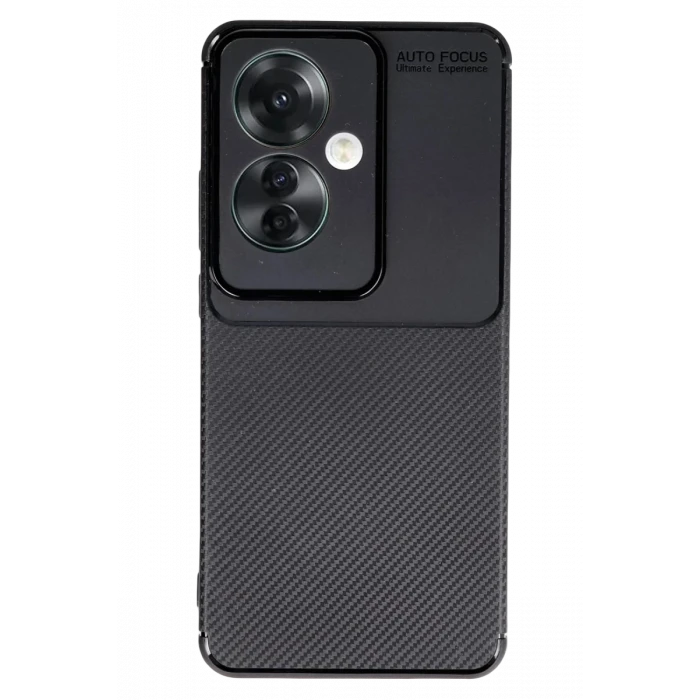 Newface Oppo Reno 11F Kılıf Auto Focus Karbon Kapak - Siyah