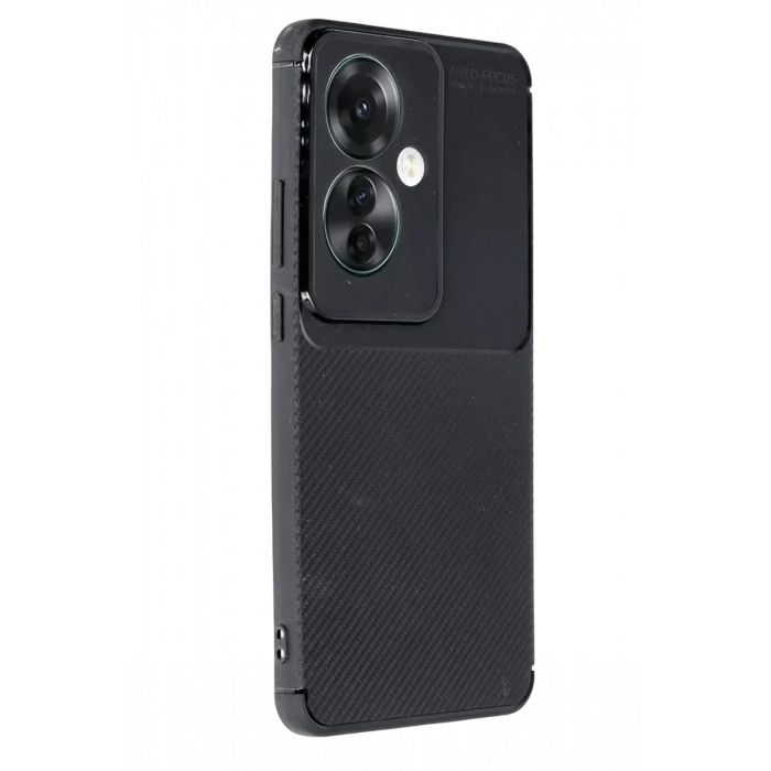 Newface Oppo Reno 11F Kılıf Auto Focus Karbon Kapak - Siyah