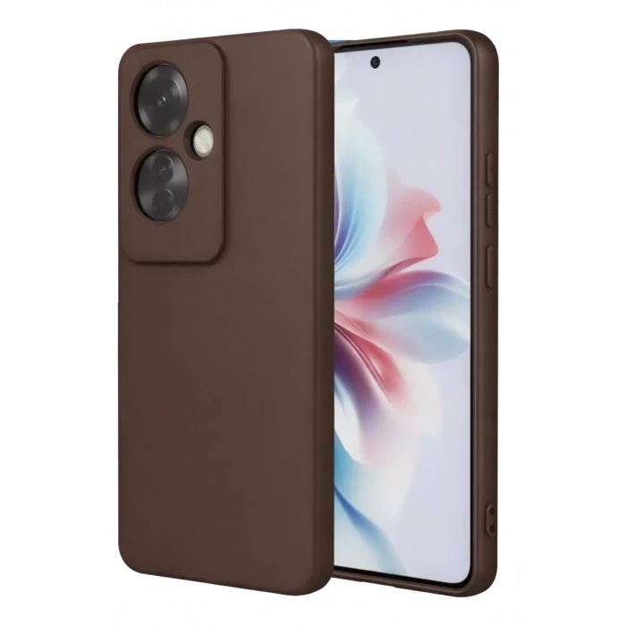 Newface Oppo Reno 11F Kılıf First Silikon - Kahverengi