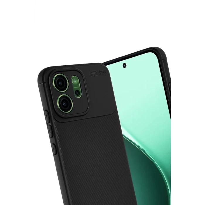 Newface Oppo Reno 14 Auto Focus Karbon Kapak - Siyah