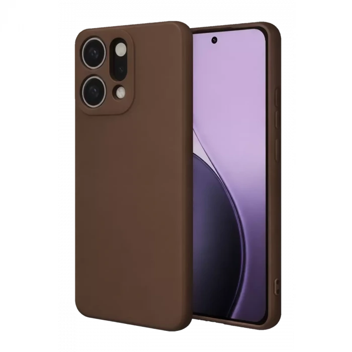 Newface Oppo Reno 14 First Silikon - Kahverengi