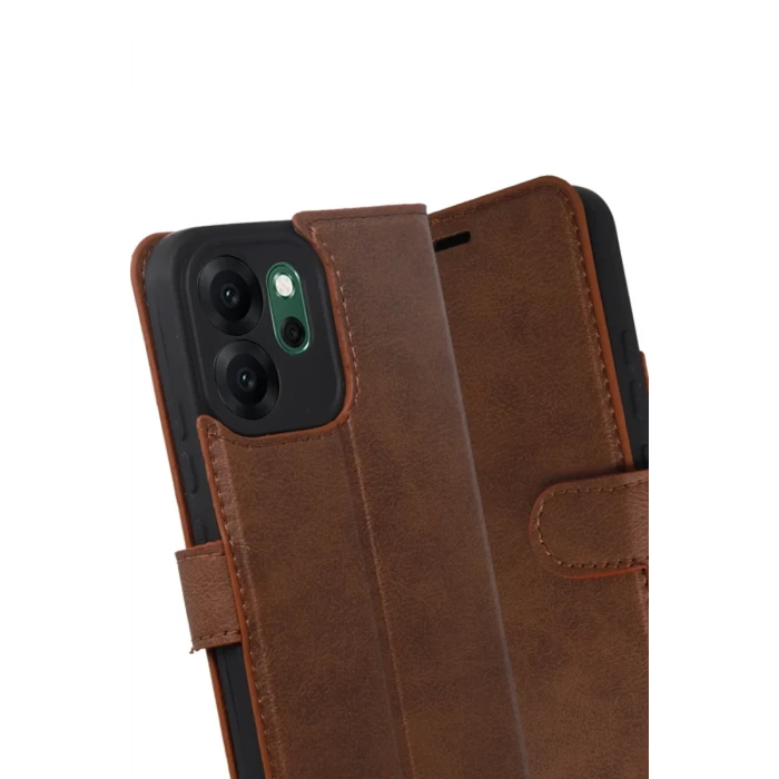 Newface Oppo Reno 14F Trend S Plus Kapaklı Kılıf - Taba