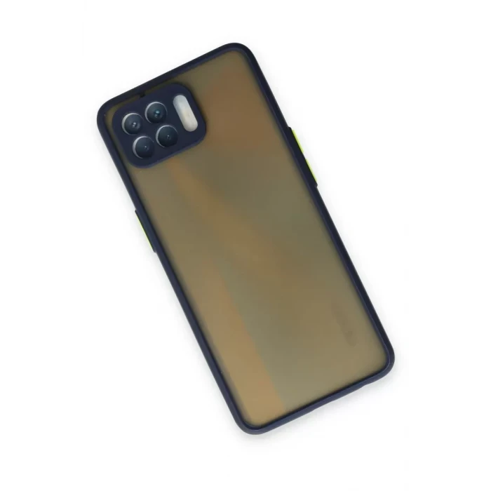 Newface Oppo Reno 4 Lite Kılıf Montreal Silikon Kapak - Lacivert