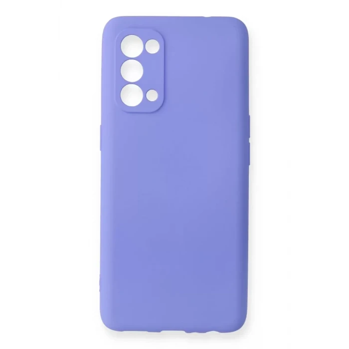 Newface Oppo Reno 5 Kılıf First Silikon - Lila