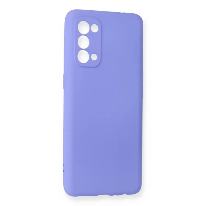 Newface Oppo Reno 5 Kılıf First Silikon - Lila
