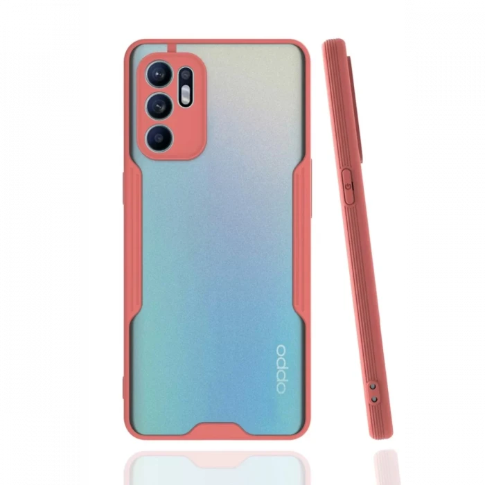 Newface Oppo Reno 6 Kılıf Platin Silikon - Pembe