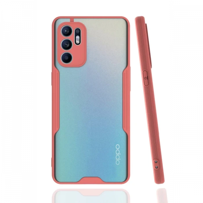 Newface Oppo Reno 6 Kılıf Platin Silikon - Pembe