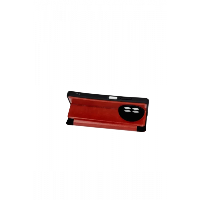 Newface Realme 12 5G Kılıf Flip Cover - Kırmızı