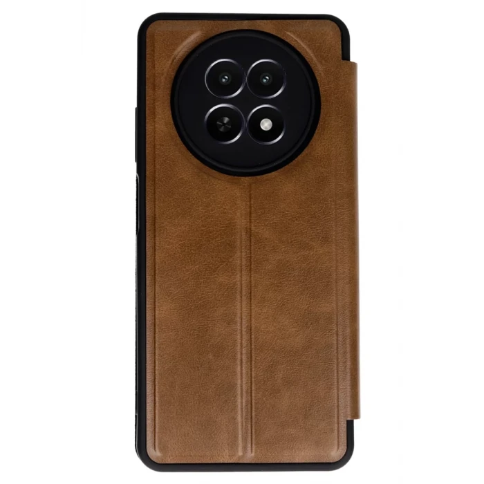 Newface Realme 12 5G Kılıf Flip Cover - Taba