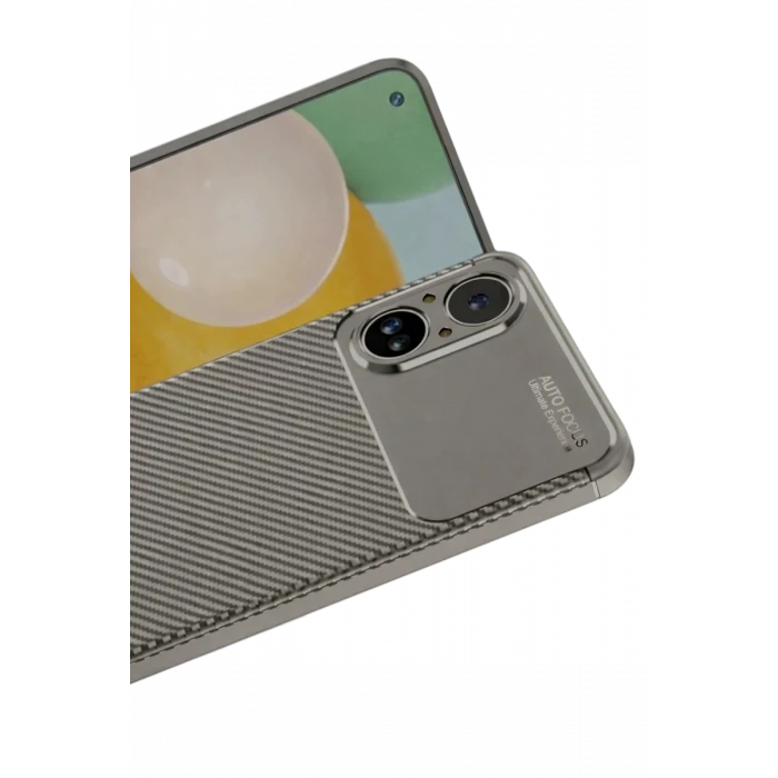 Newface Realme 12 Lite Kılıf Auto Focus Karbon Kapak - Gri