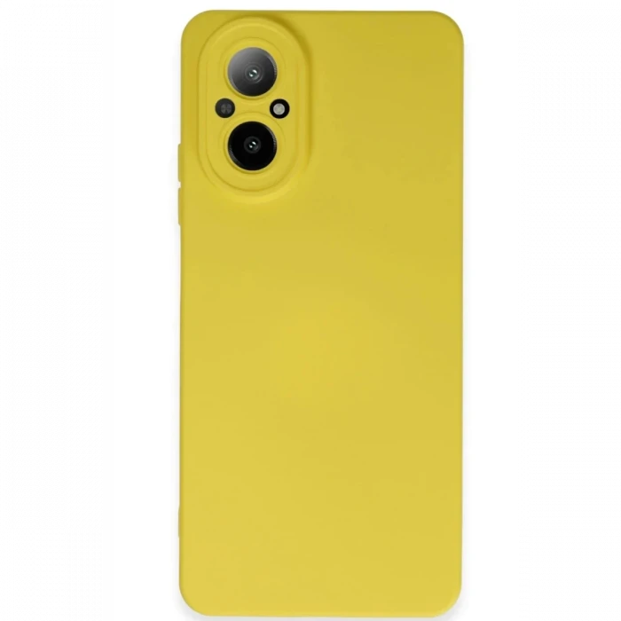 Newface Realme 12 Lite Kılıf Nano içi Kadife Silikon - Sarı