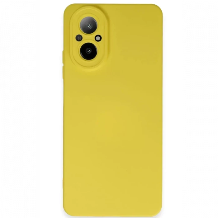 Newface Realme 12 Lite Kılıf Nano içi Kadife Silikon - Sarı