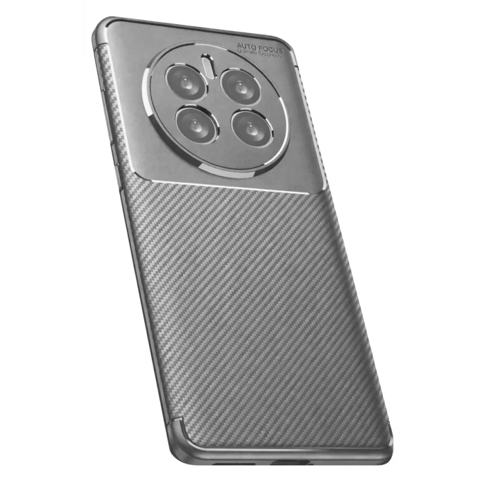 Newface Realme 12 Pro Plus Kılıf Auto Focus Karbon Kapak - Gri