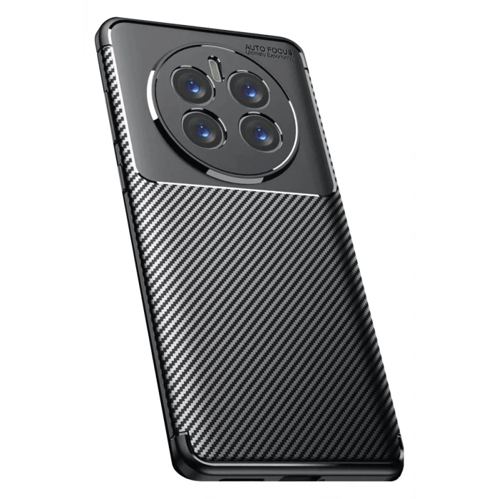 Newface Realme 12 Pro Plus Kılıf Auto Focus Karbon Kapak - Siyah