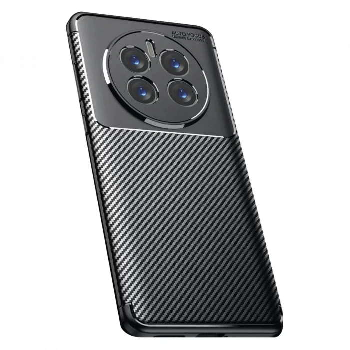 Newface Realme 12 Pro Plus Kılıf Auto Focus Karbon Kapak - Siyah