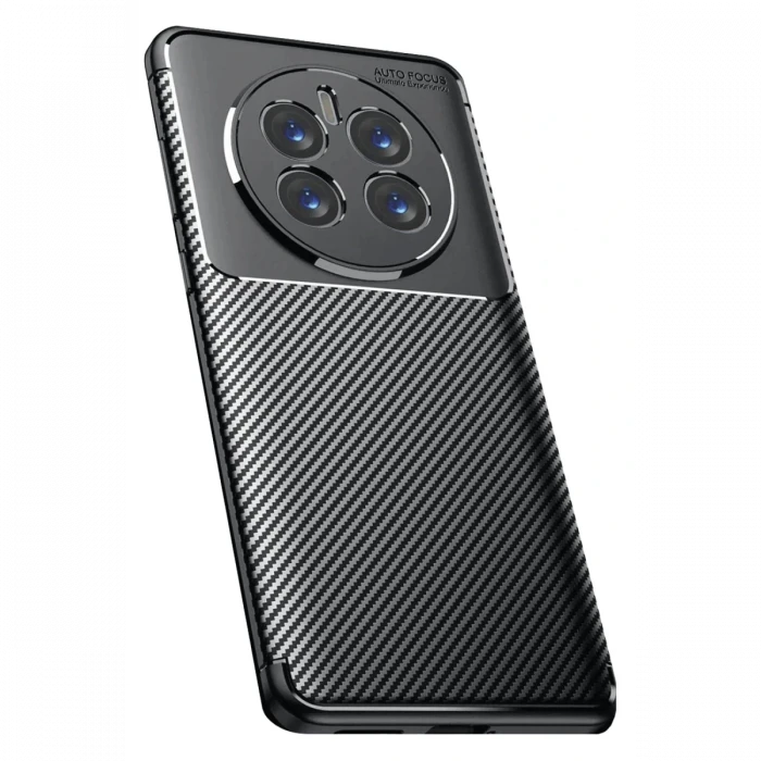 Newface Realme 12 Pro Plus Kılıf Auto Focus Karbon Kapak - Siyah