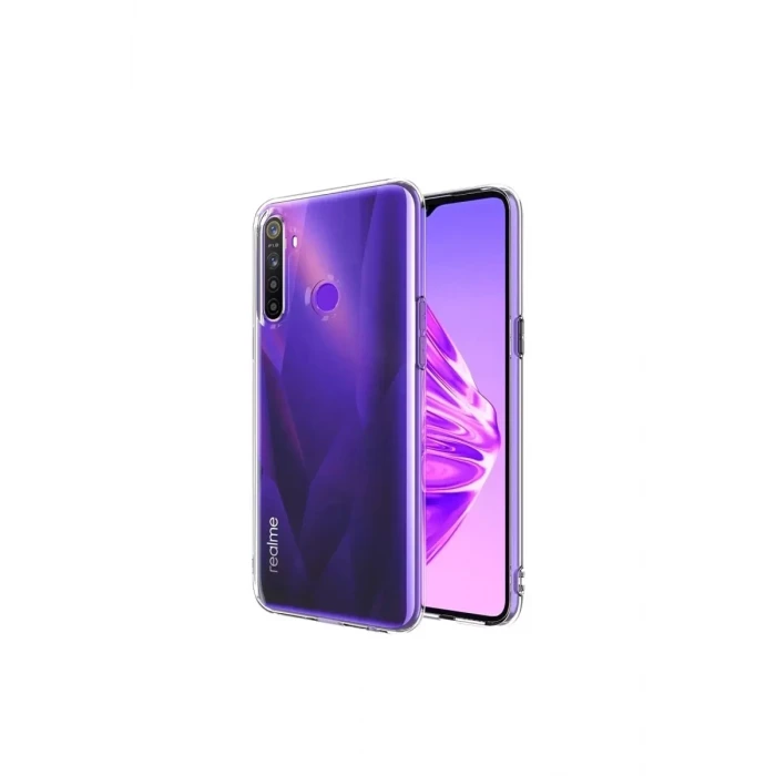 Newface Realme 5i Kılıf Lüx Şeffaf Silikon