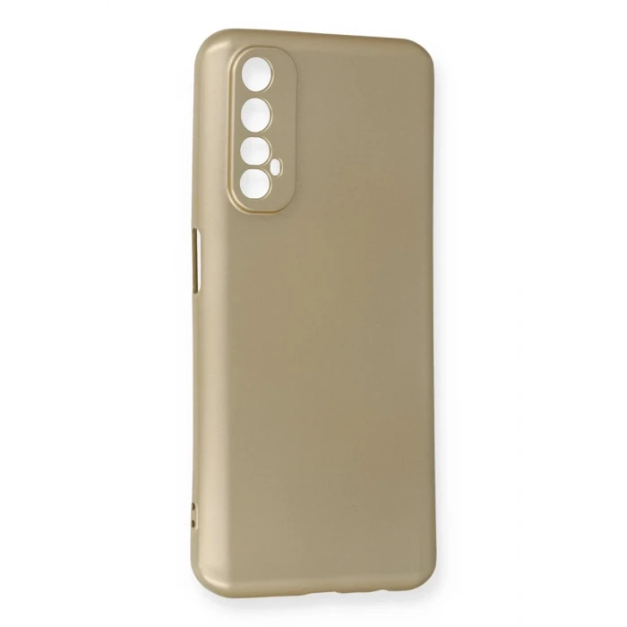 Newface Realme 7 Kılıf First Silikon - Gold
