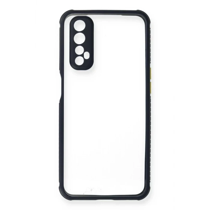 Newface Realme 7 Kılıf Miami Şeffaf Silikon - Lacivert