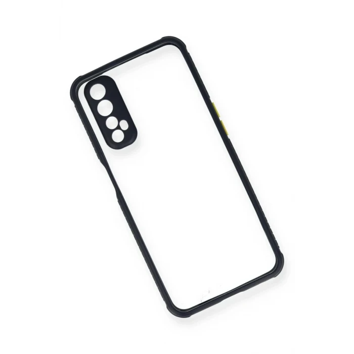 Newface Realme 7 Kılıf Miami Şeffaf Silikon - Lacivert