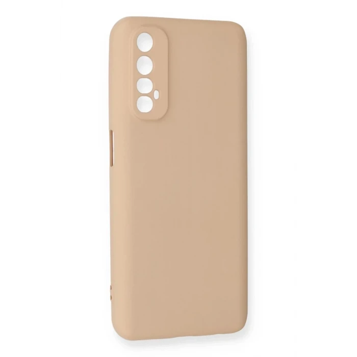 Newface Realme 7 Kılıf Nano içi Kadife Silikon - Pudra