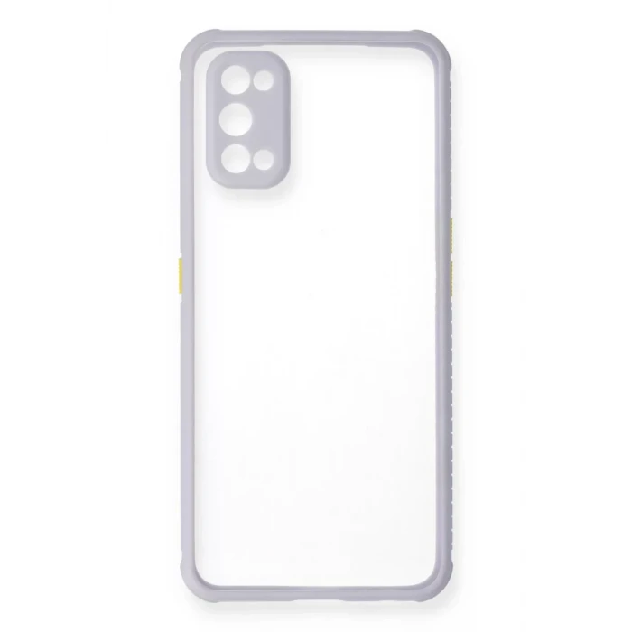 Newface Realme 7 Pro Kılıf Miami Şeffaf Silikon - Lila