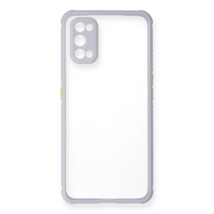 Newface Realme 7 Pro Kılıf Miami Şeffaf Silikon - Lila