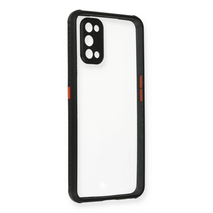 Newface Realme 7 Pro Kılıf Miami Şeffaf Silikon - Siyah