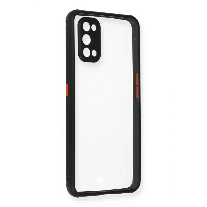 Newface Realme 7 Pro Kılıf Miami Şeffaf Silikon - Siyah