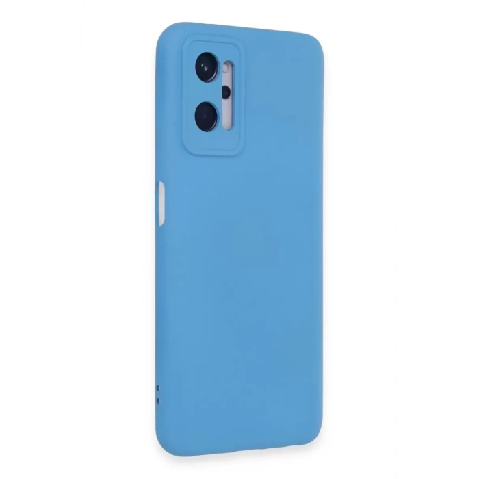 Newface Realme 9i 4G Kılıf Nano içi Kadife Silikon - Mavi