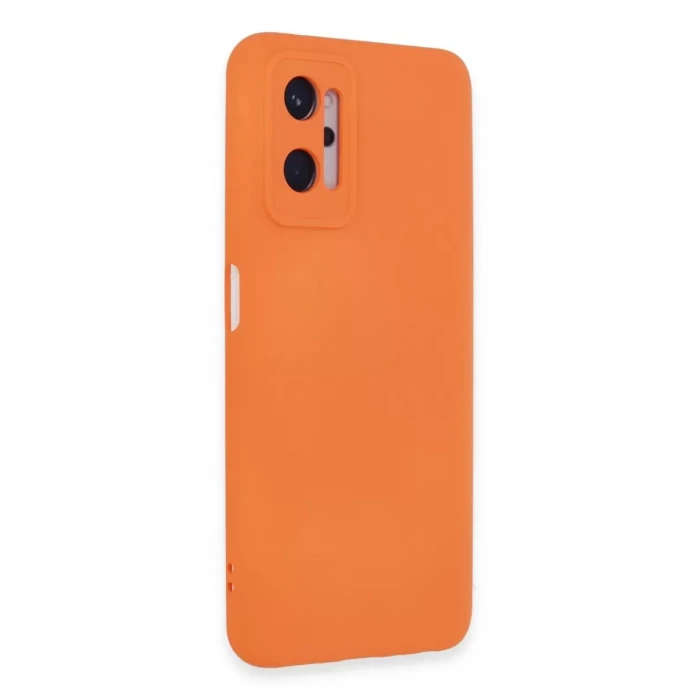 Newface Realme 9i 4G Kılıf Nano içi Kadife Silikon - Turuncu
