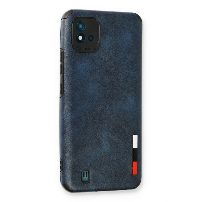 Newface Realme C11 2021 Kılıf Loop Deri Silikon - Lacivert