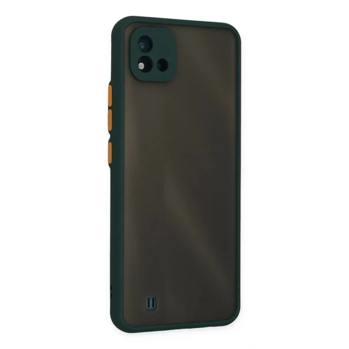 Newface Realme C11 2021 Kılıf Montreal Silikon Kapak - Yeşil