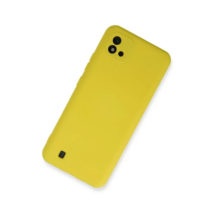 Newface Realme C11 2021 Kılıf Nano içi Kadife Silikon - Sarı