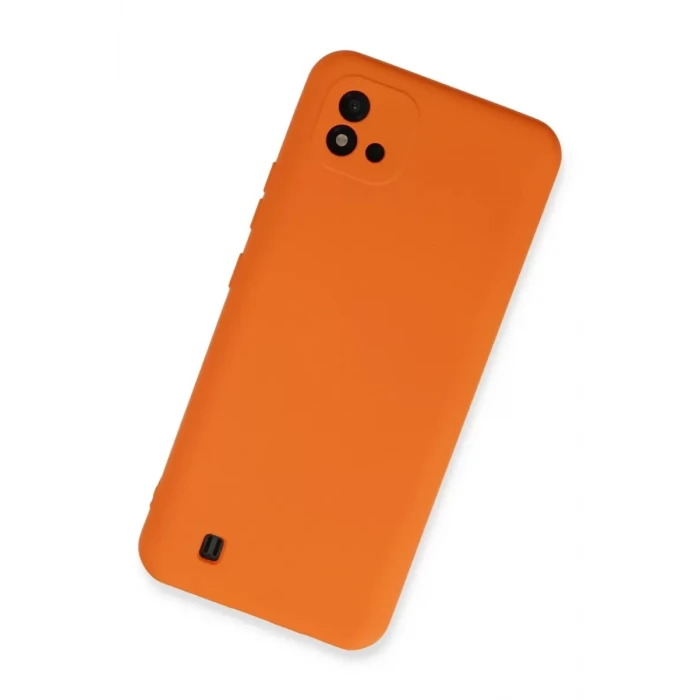 Newface Realme C11 2021 Kılıf Nano içi Kadife Silikon - Turuncu